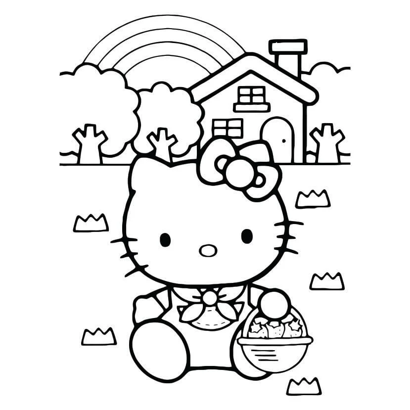 Hello Kitty coloring page (3)