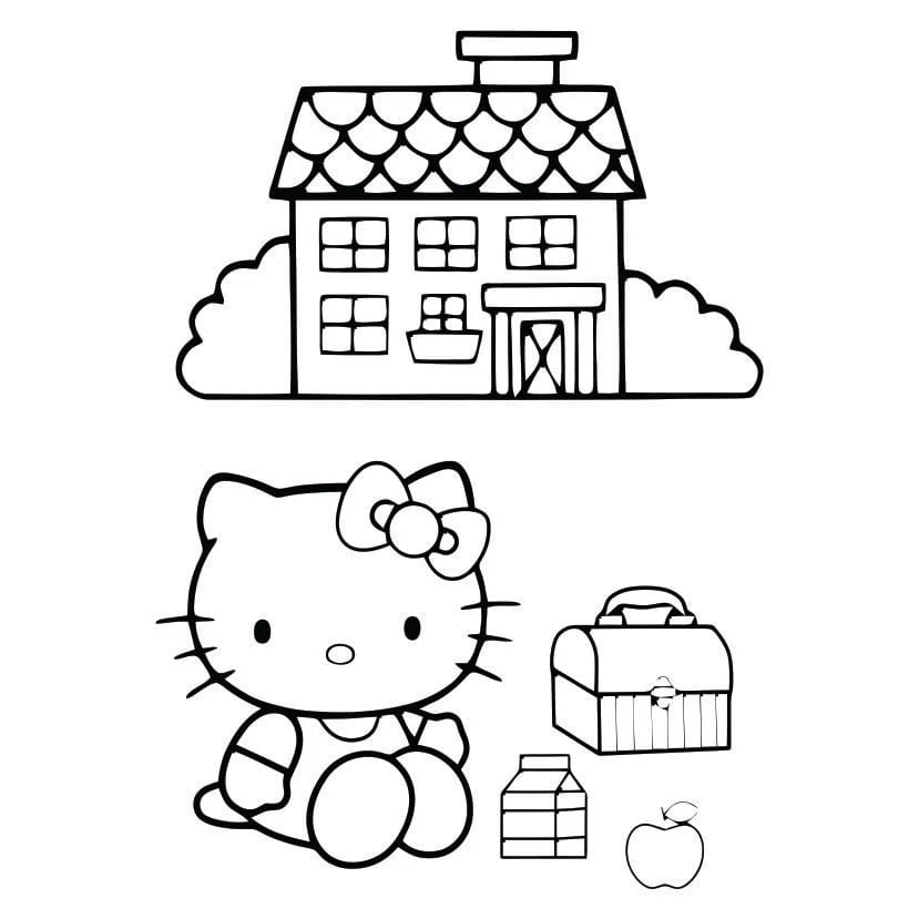 Hello Kitty coloring page (9)