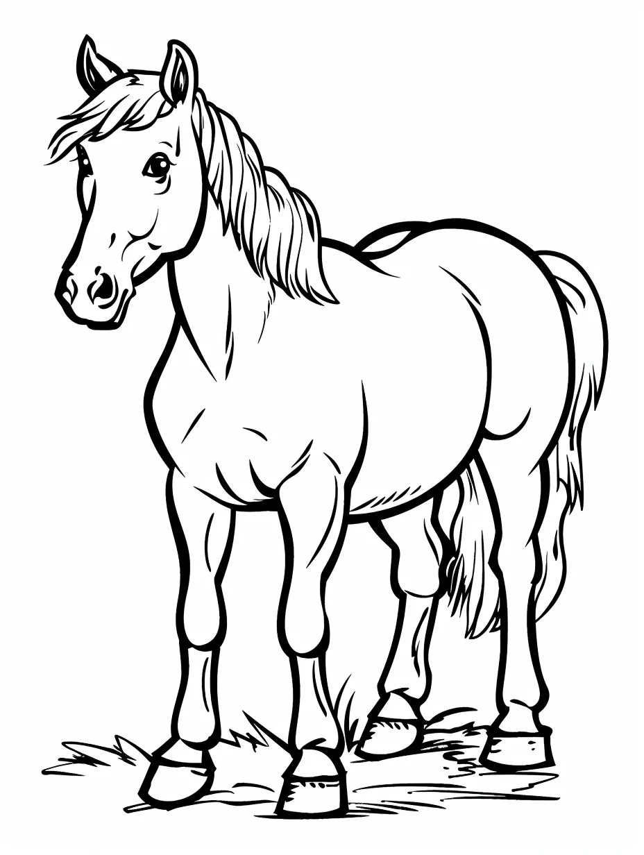 Horse coloring page (1)