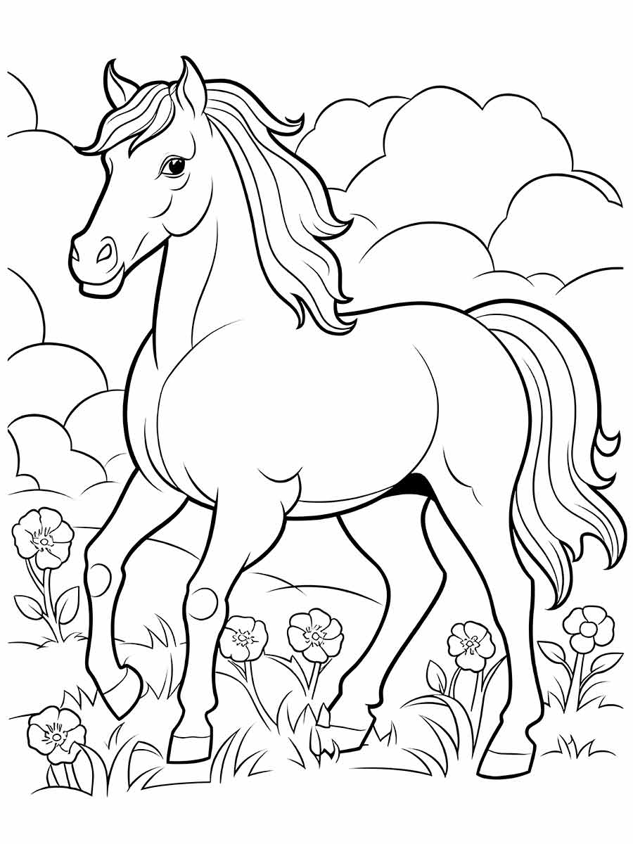 Horse coloring page (1)