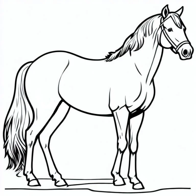 Horse coloring page (1)