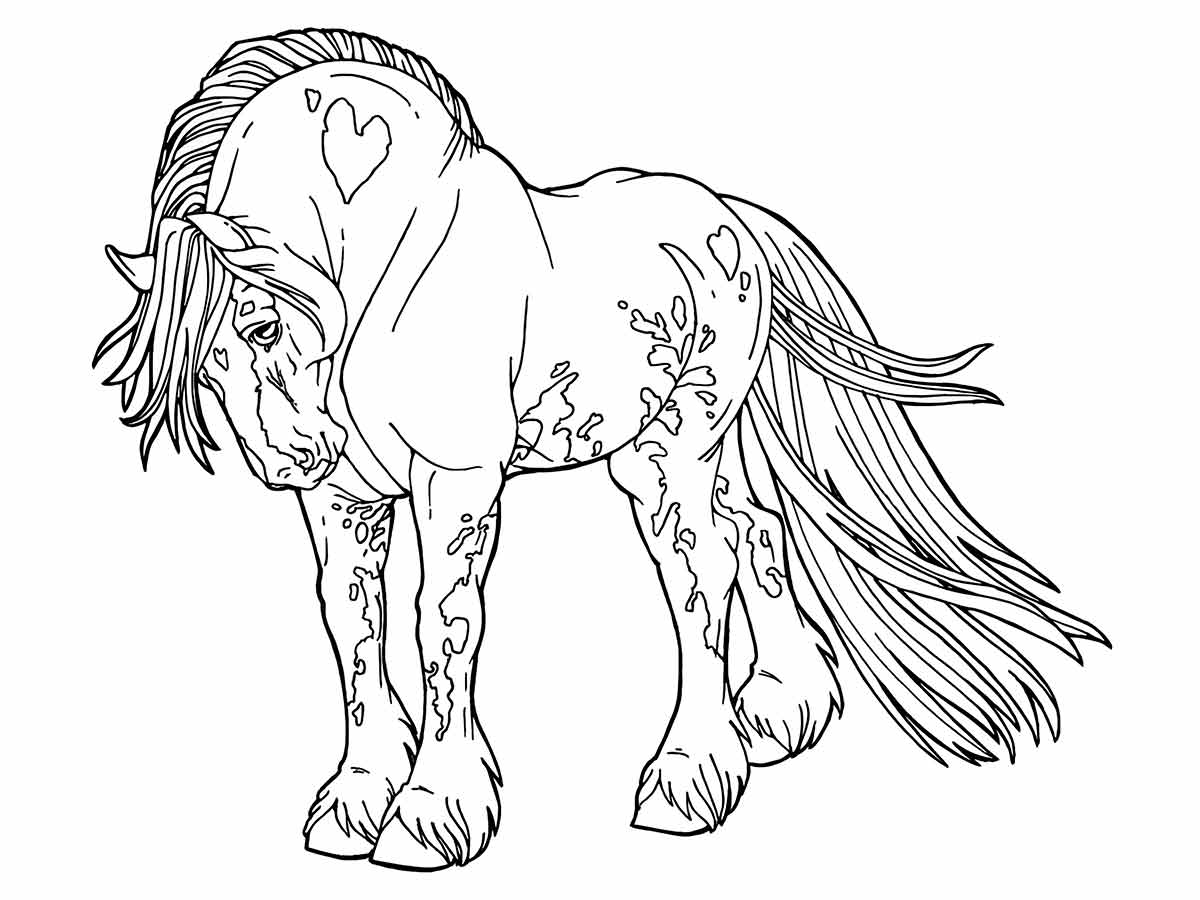 Horse coloring page (19)