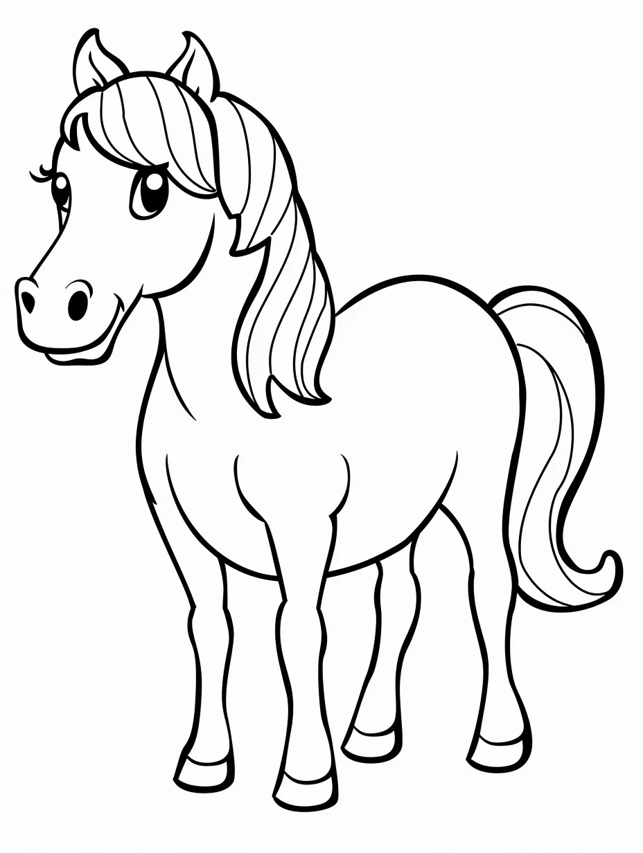 Horse coloring page (2)