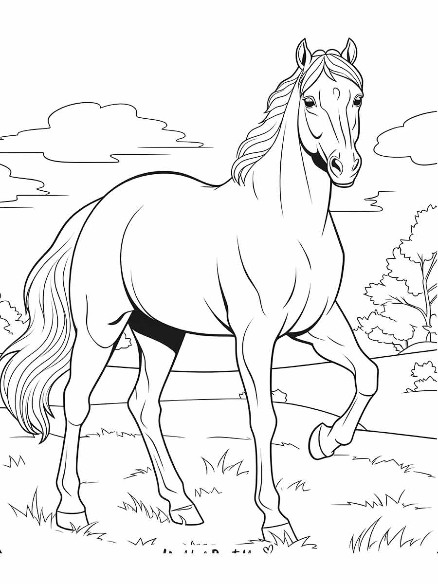 Horse coloring page (2)