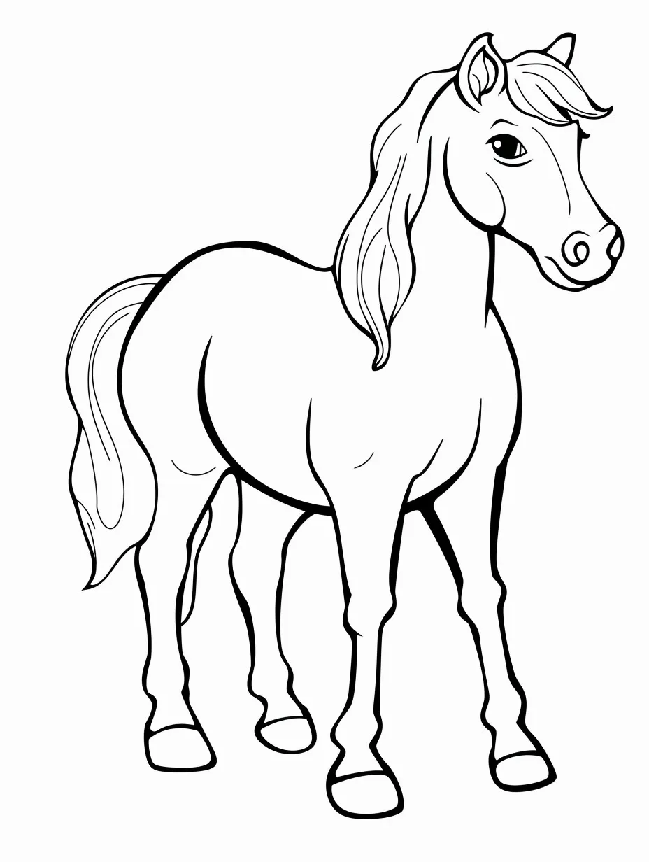 Horse coloring page (3)