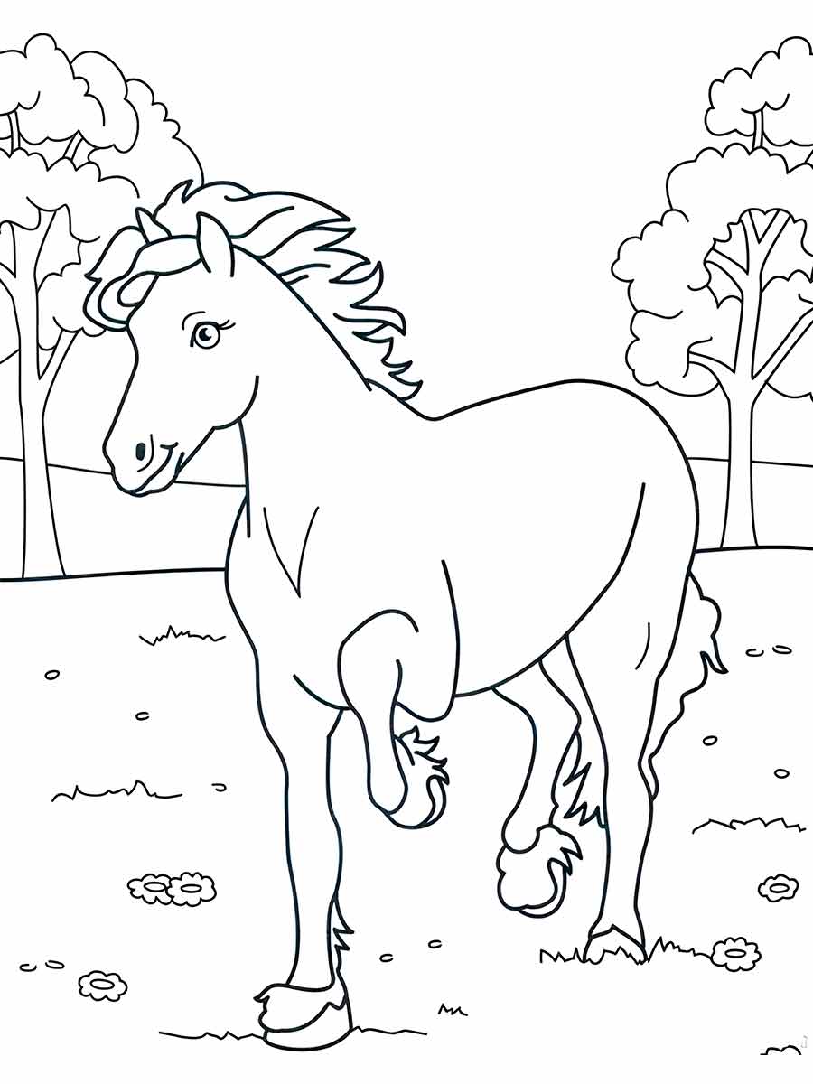 Horse coloring page (33)