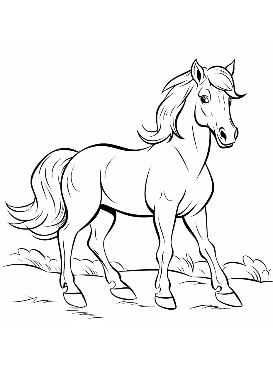 Horse coloring page (36)