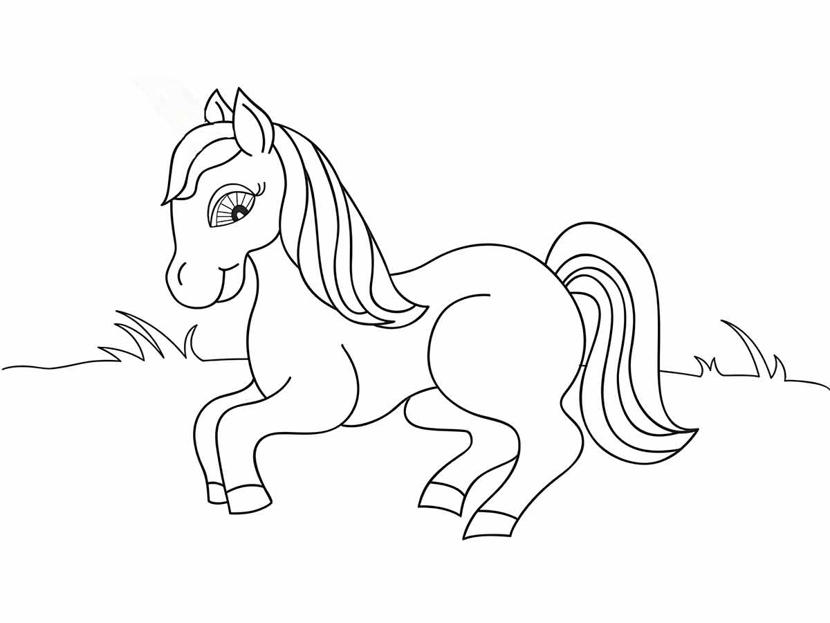 Horse coloring page (37)