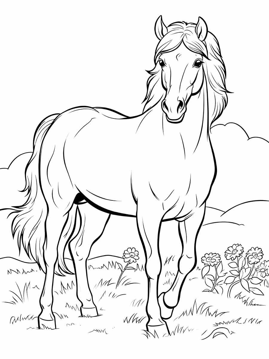 Horse coloring page (4)