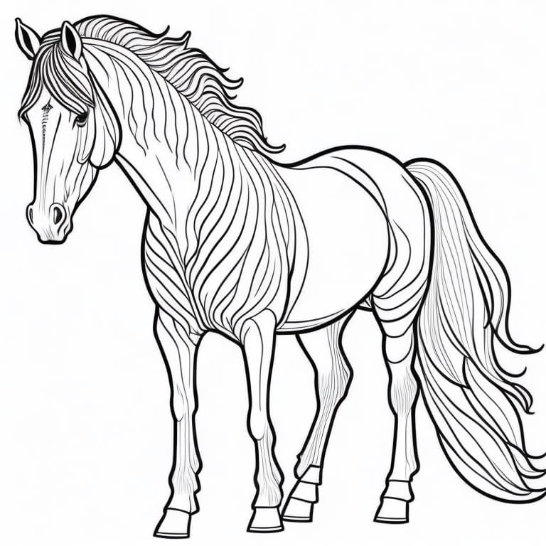 Horse coloring page (4)