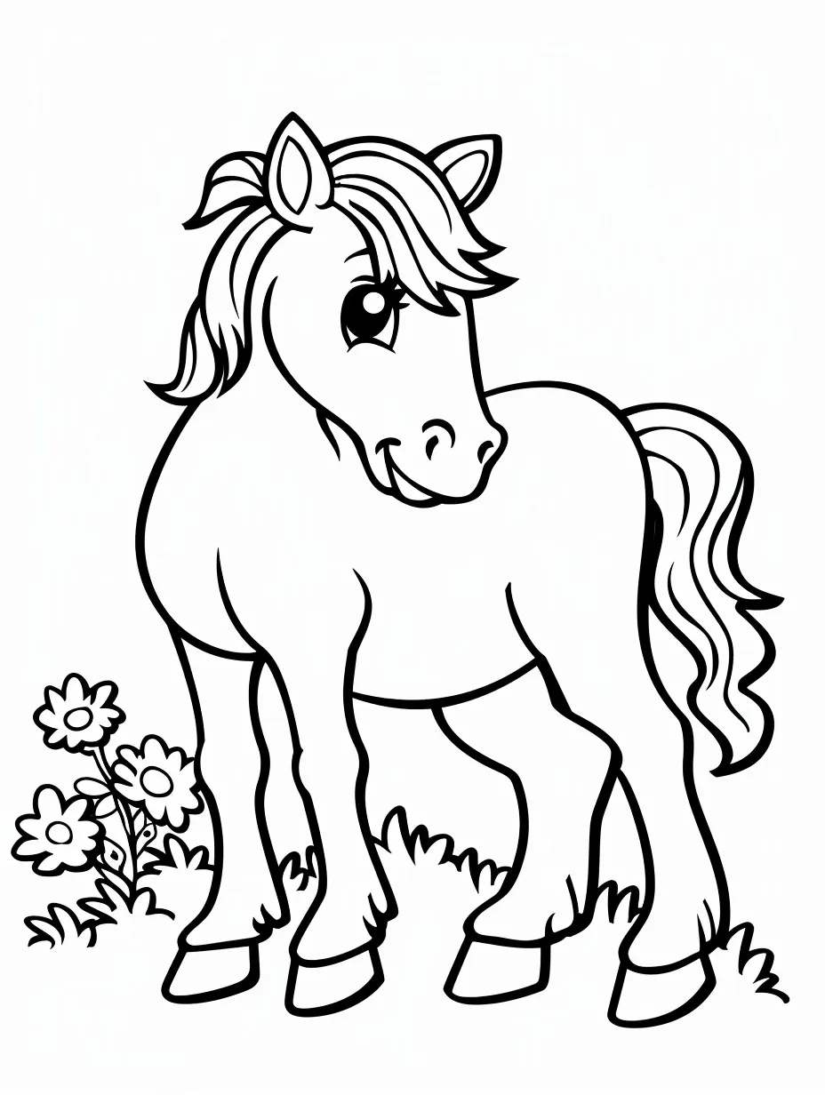 Horse coloring page (4)