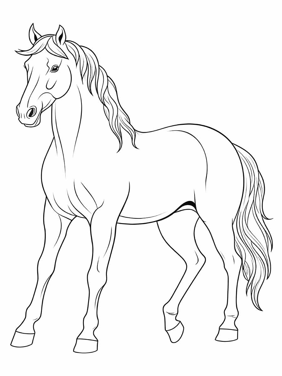 Horse coloring page (40)