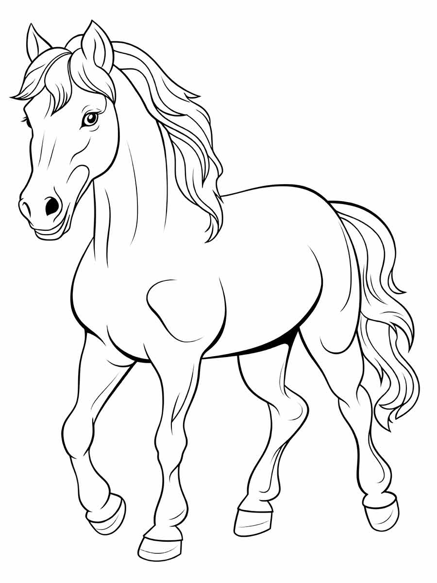 Horse coloring page (42)