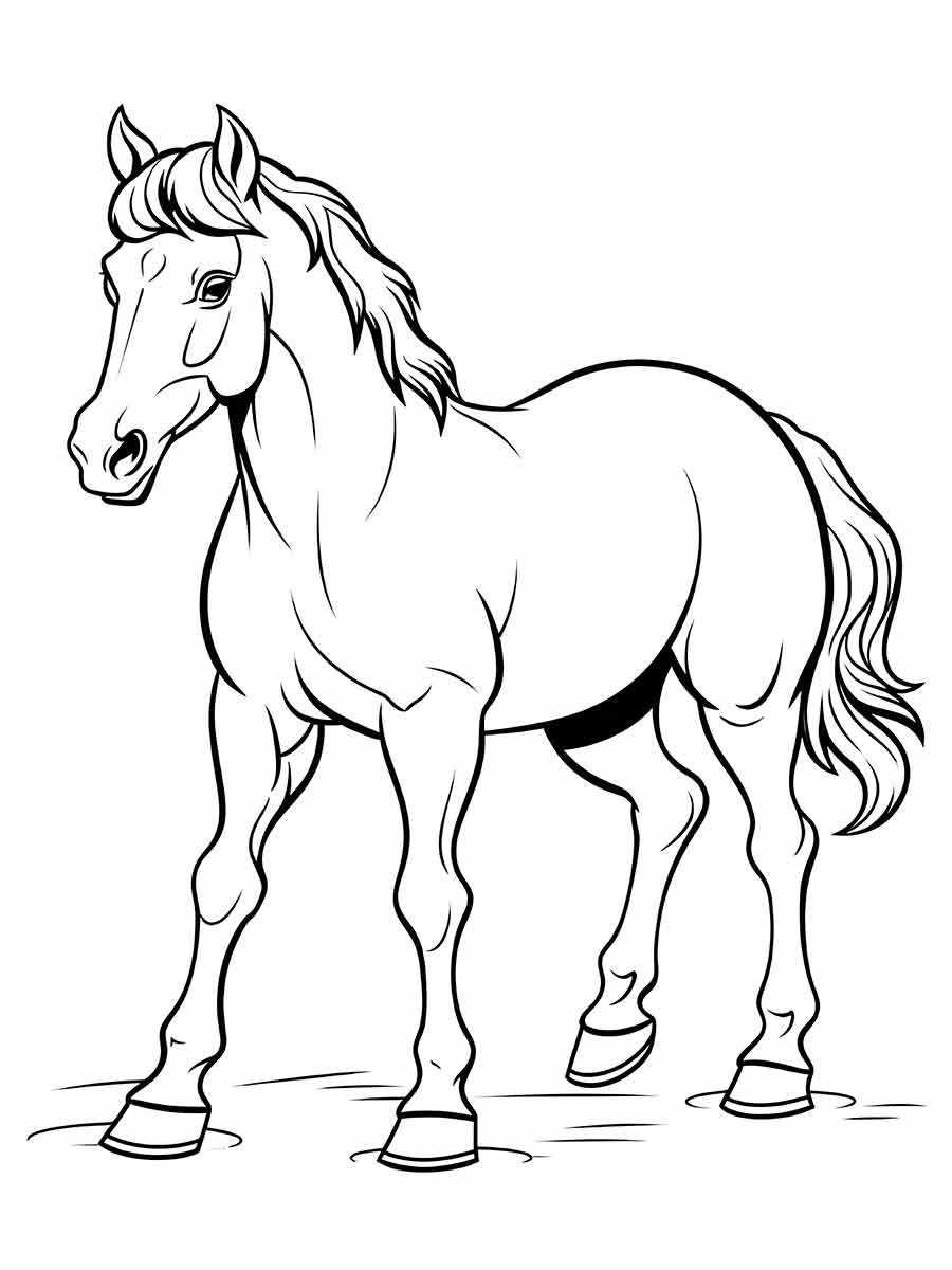 Horse coloring page (43)