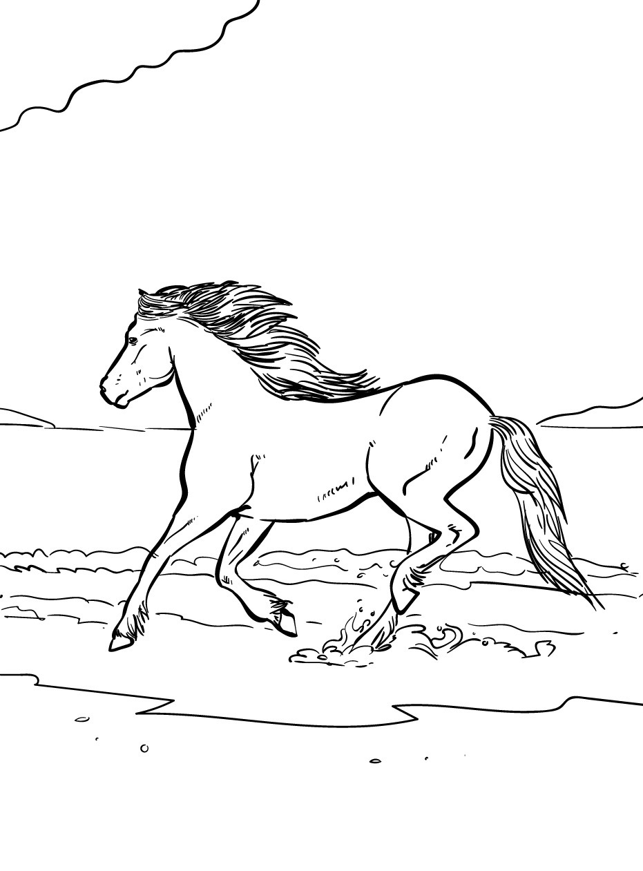 Horse coloring page (43)