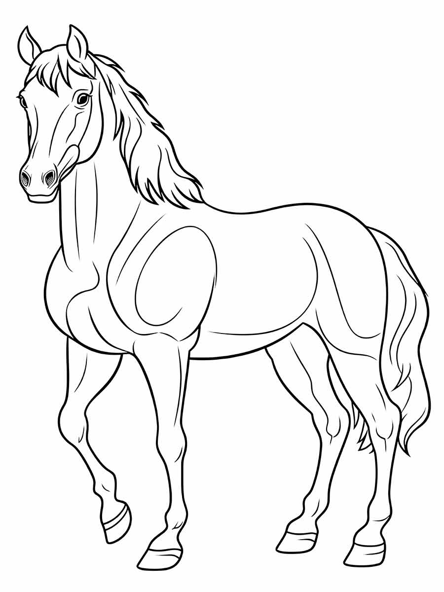 Horse coloring page (44)