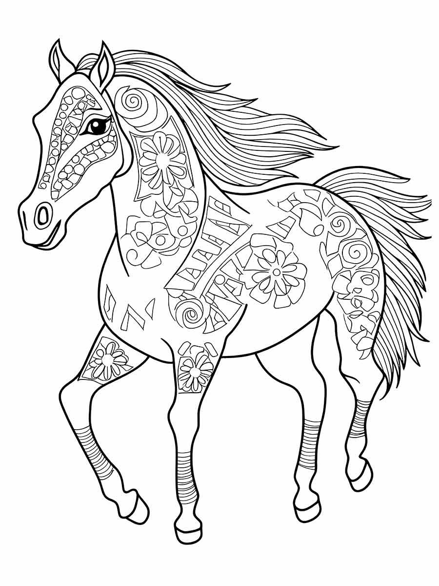 Horse coloring page (47)