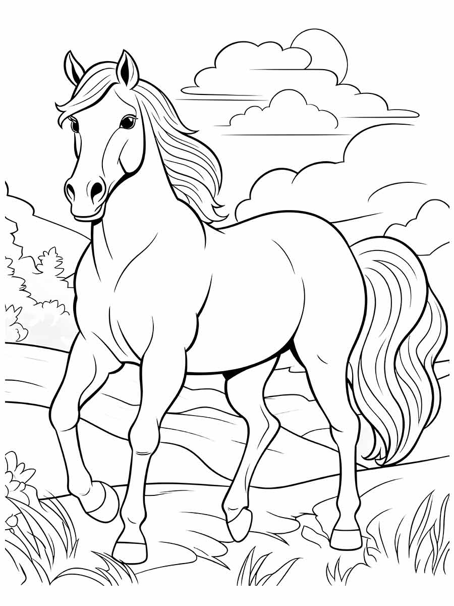 Horse coloring page (5)