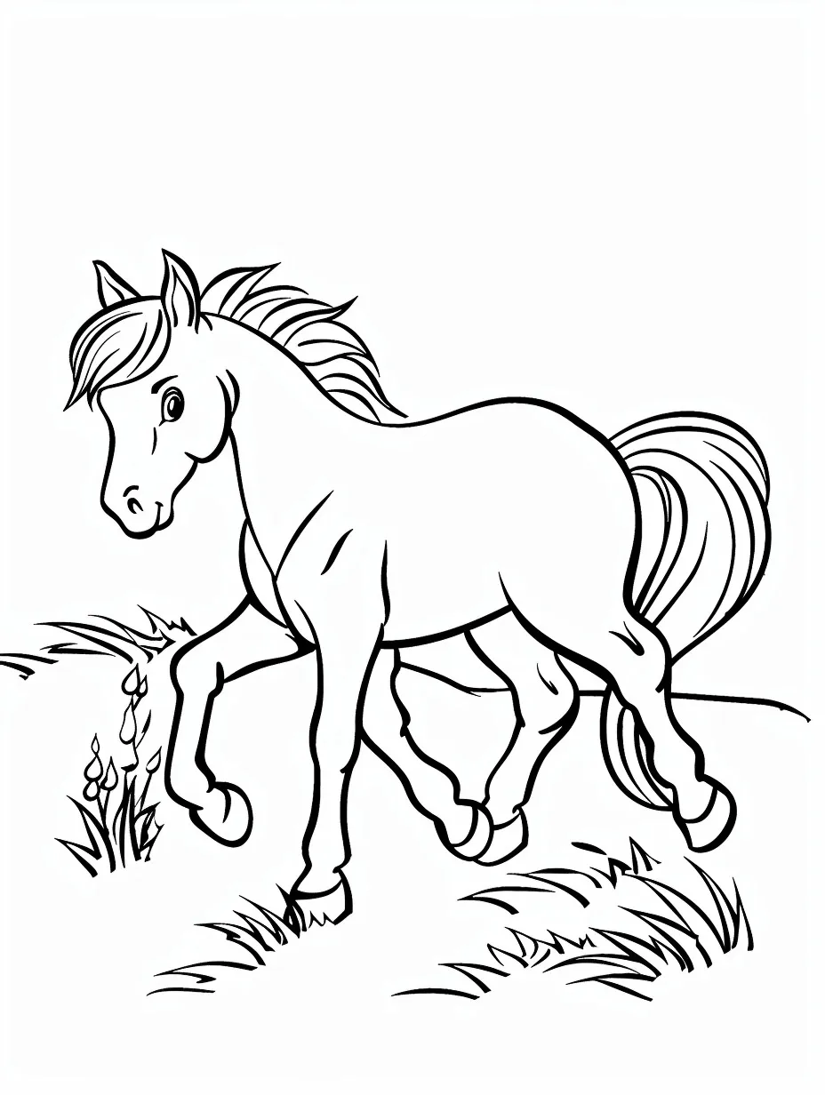 Horse coloring page (5)