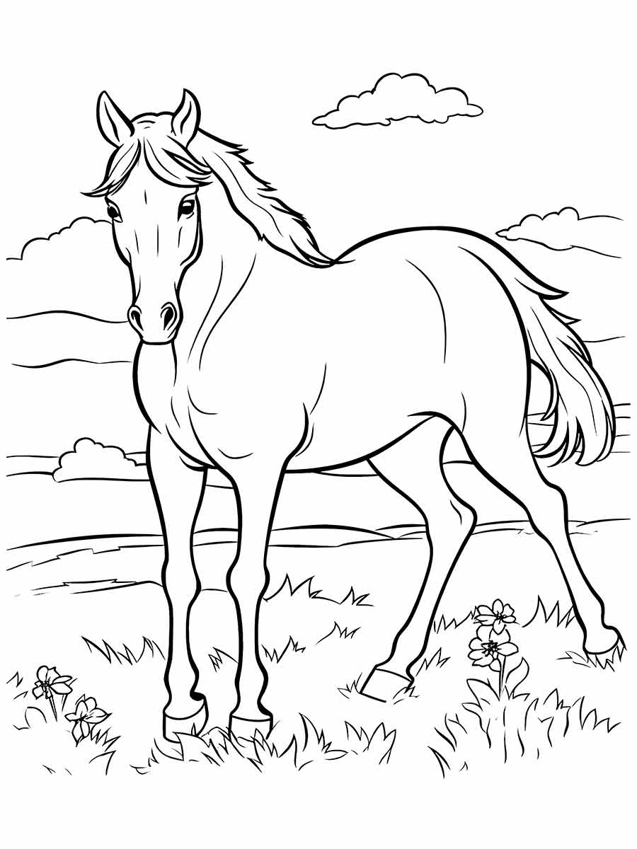 Horse coloring page (51)