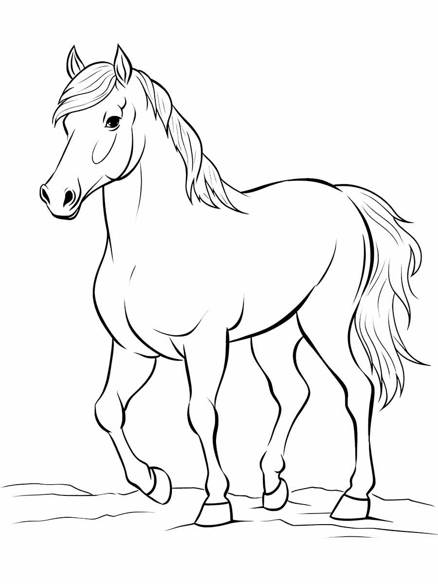 Horse coloring page (52)