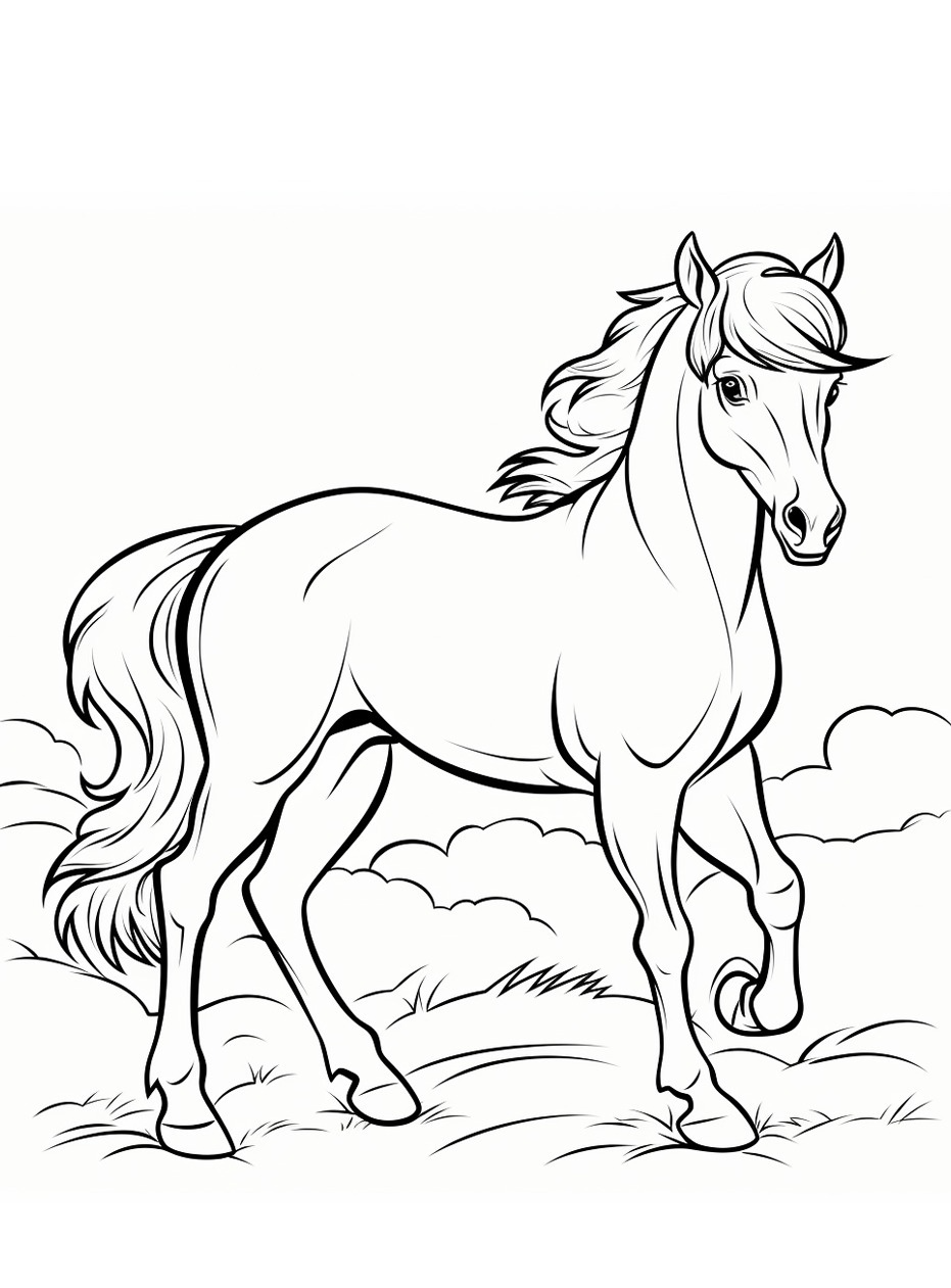 Horse coloring page (58)