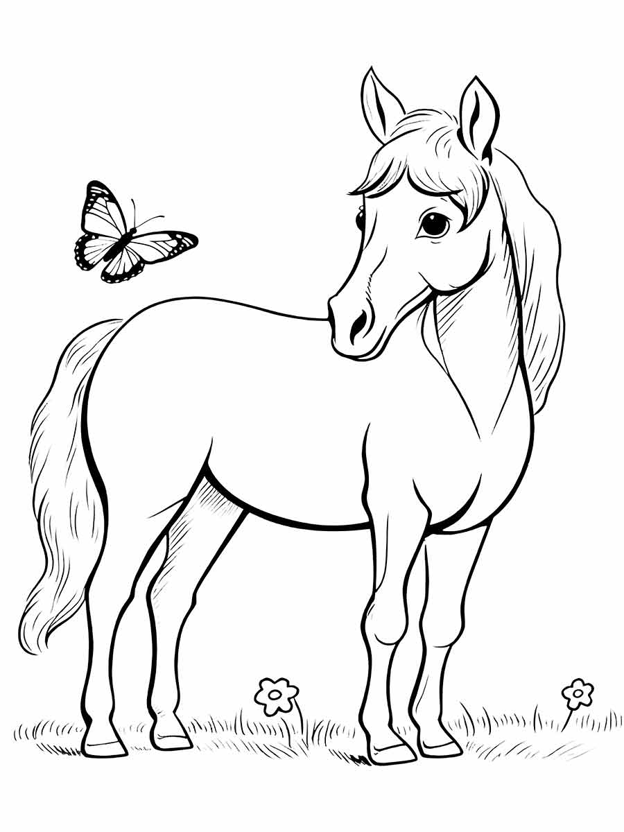 Horse coloring page (59)