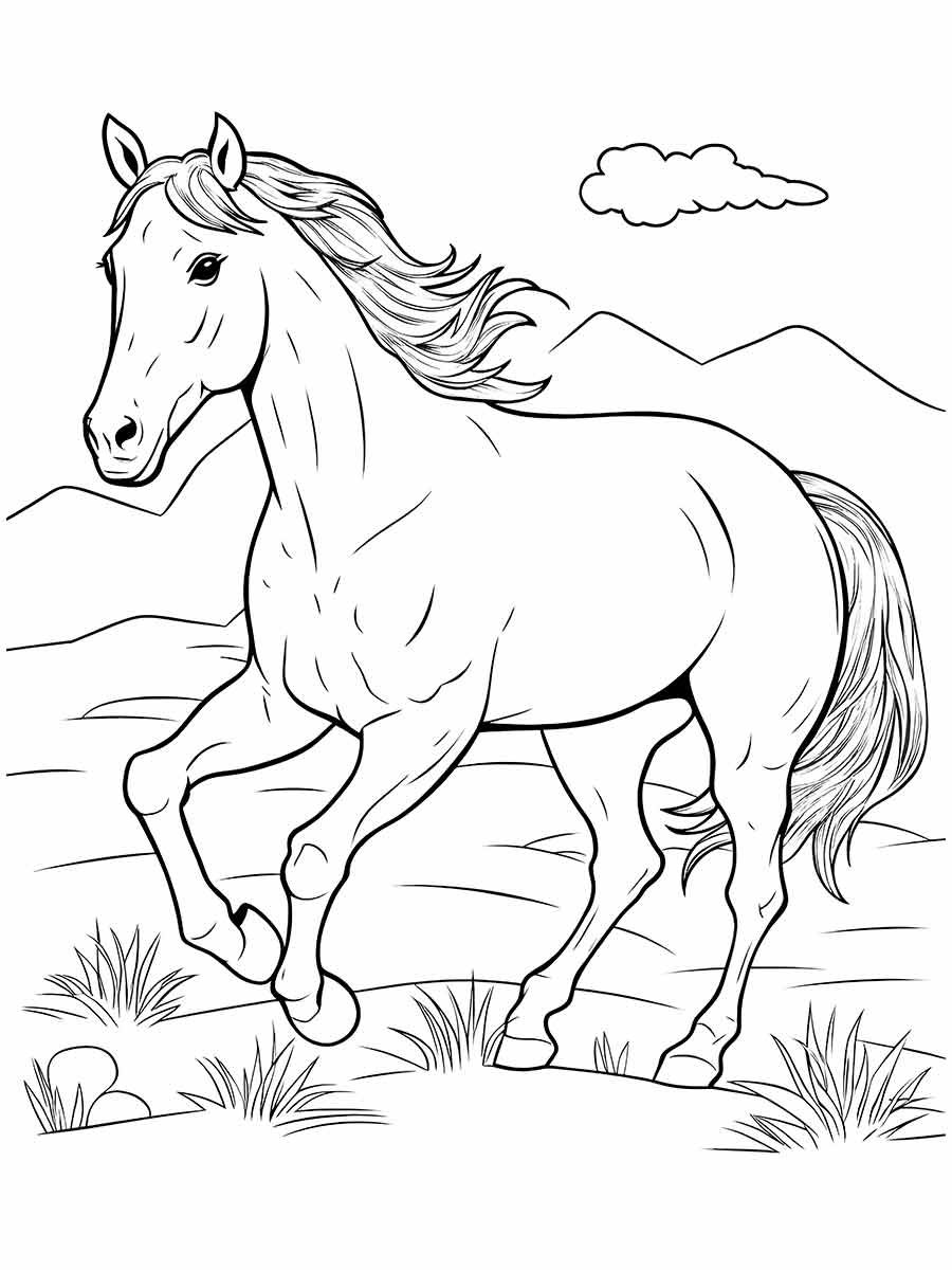 Horse coloring page (6)