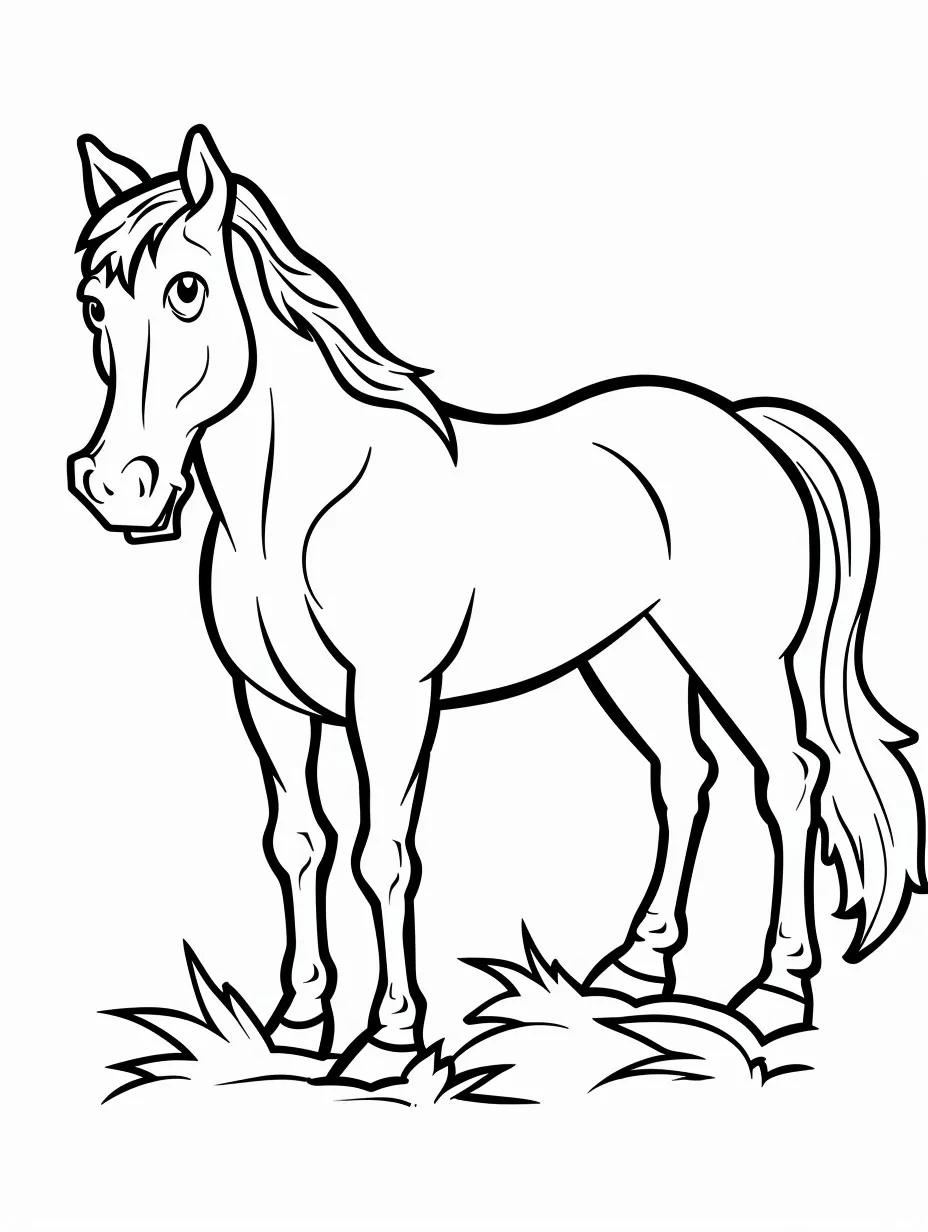 Horse coloring page (6)