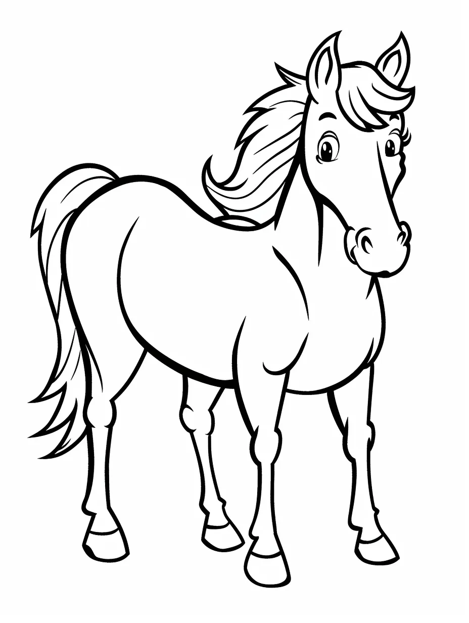 Horse coloring page (7)