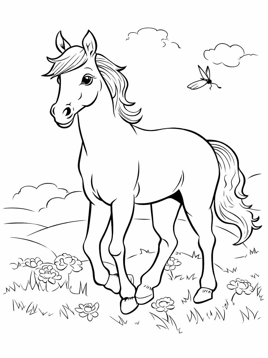 Horse coloring page (73)