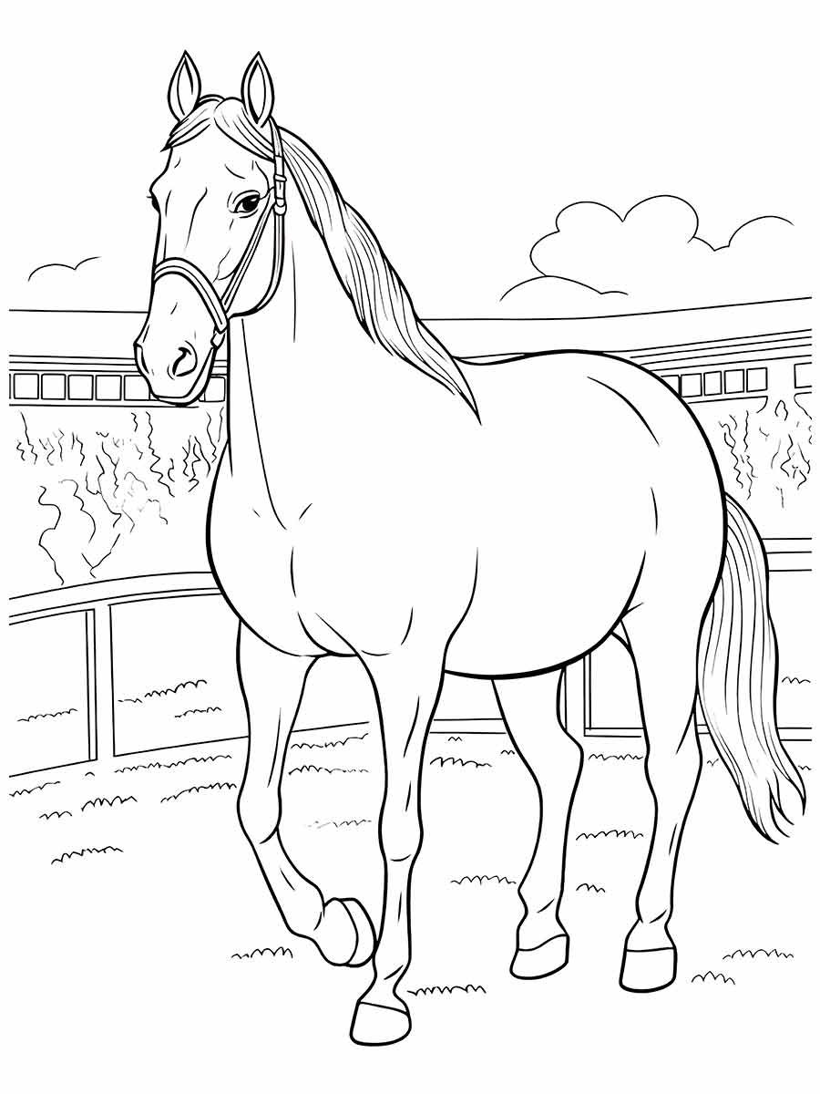 Horse coloring page (75)