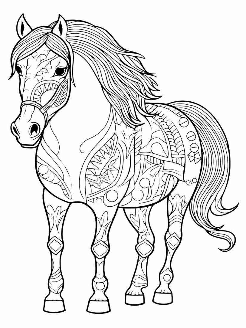 Horse coloring page (76)