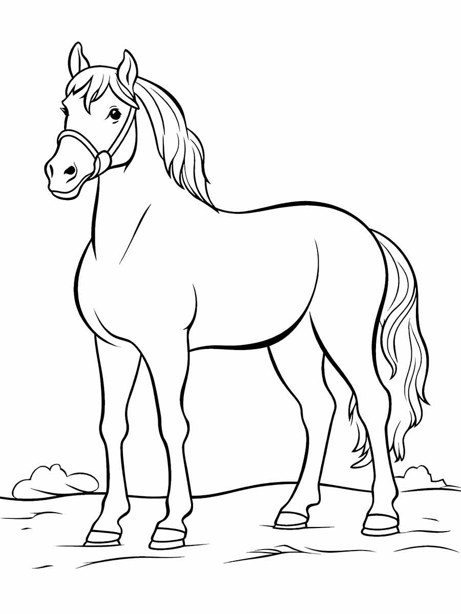 Horse coloring page (77)