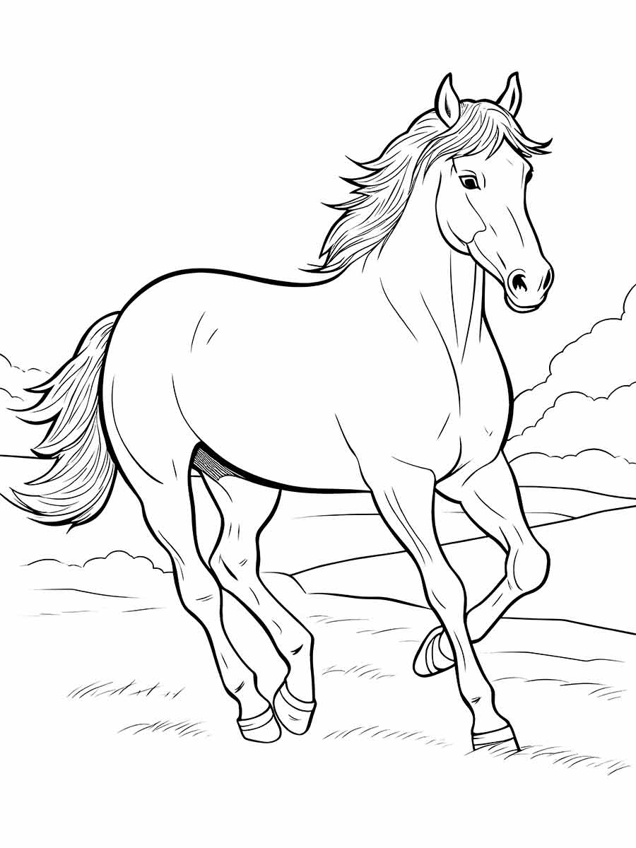 Horse coloring page (78)