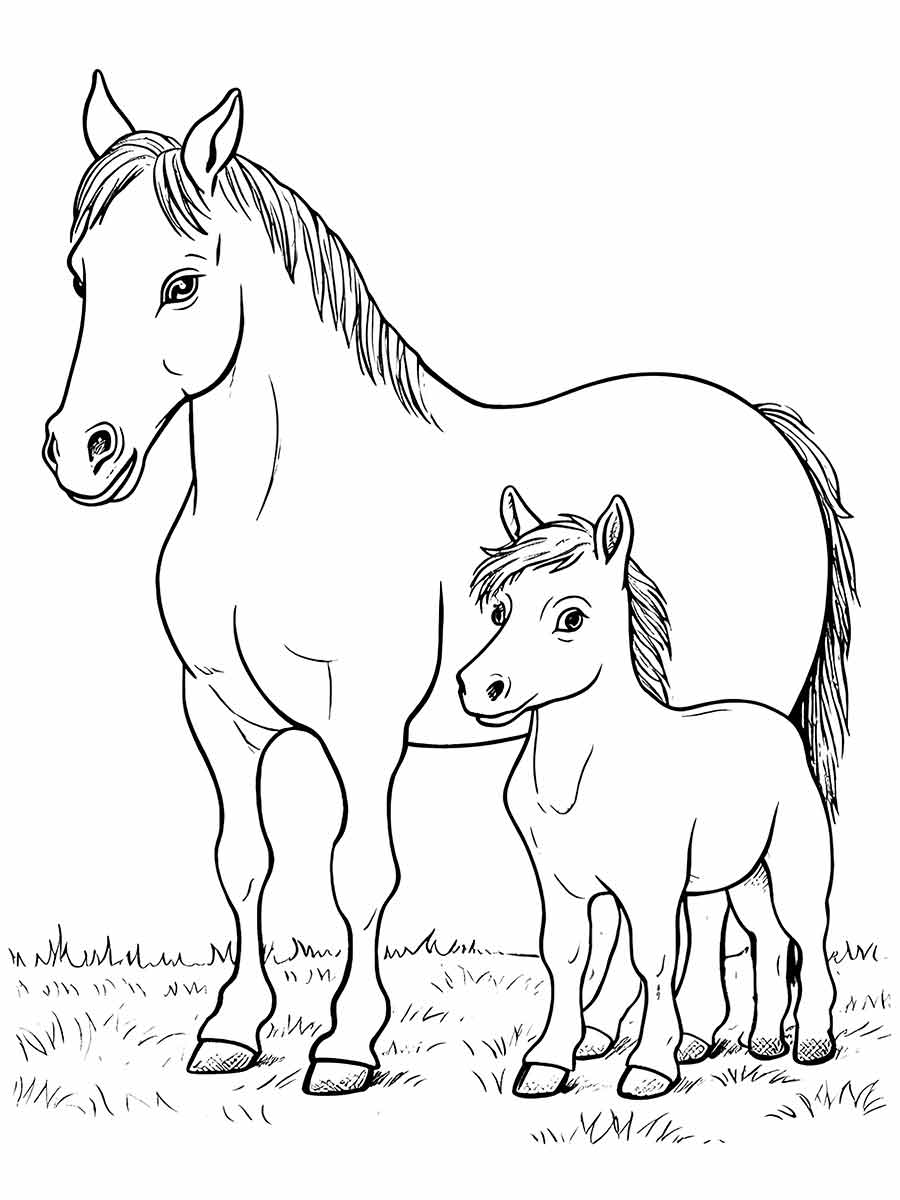 Horse coloring page (79)