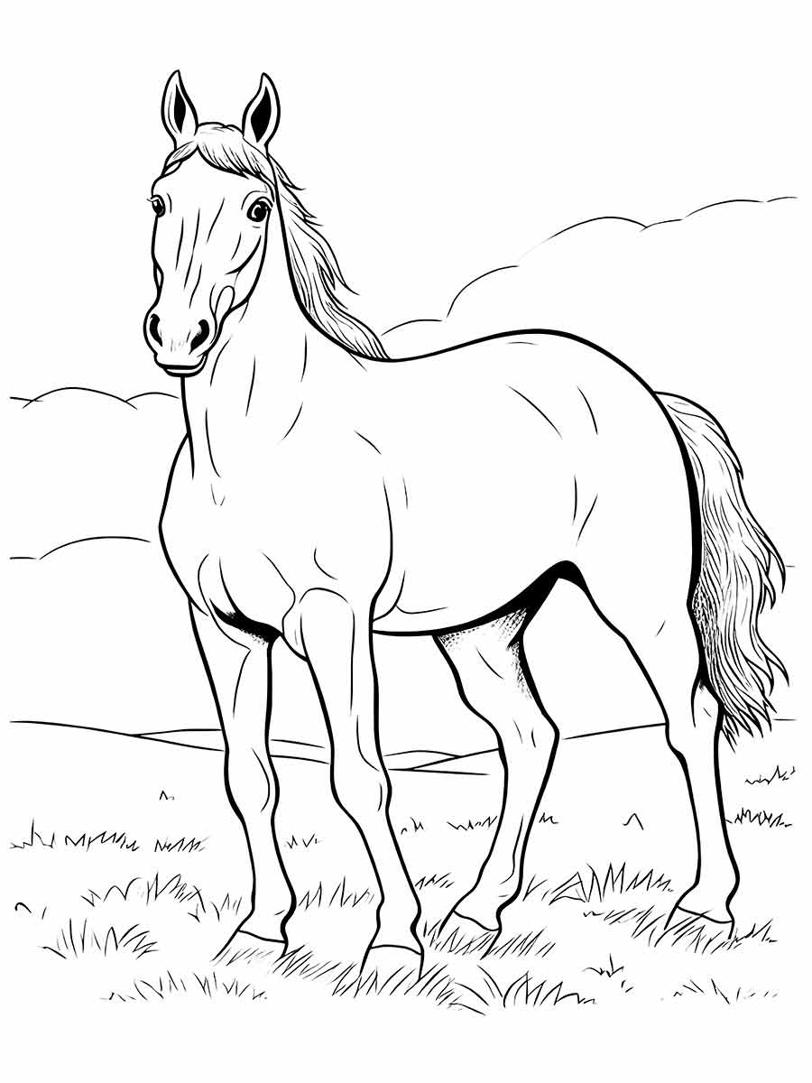 Horse coloring page (8)