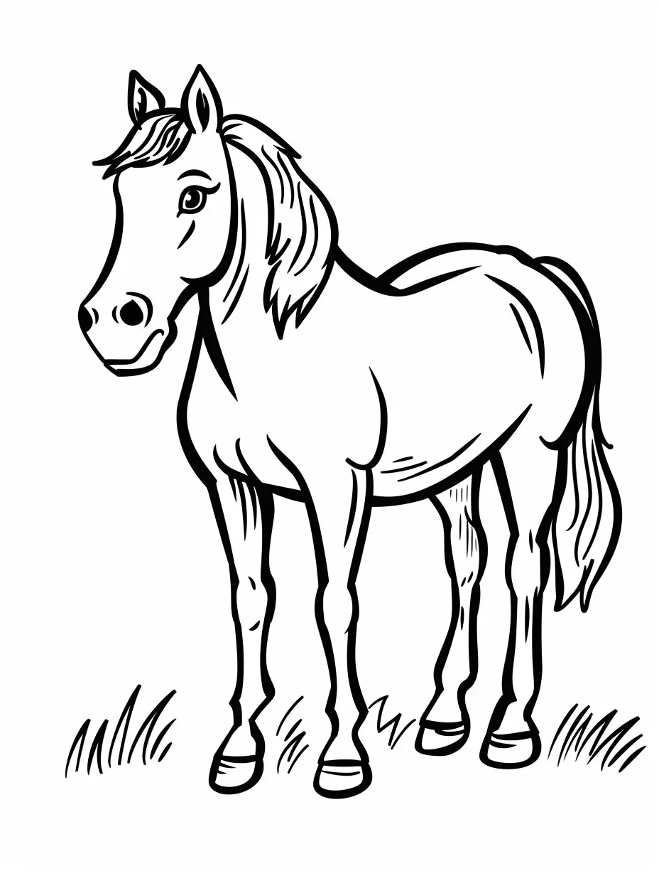 Horse coloring page (8)