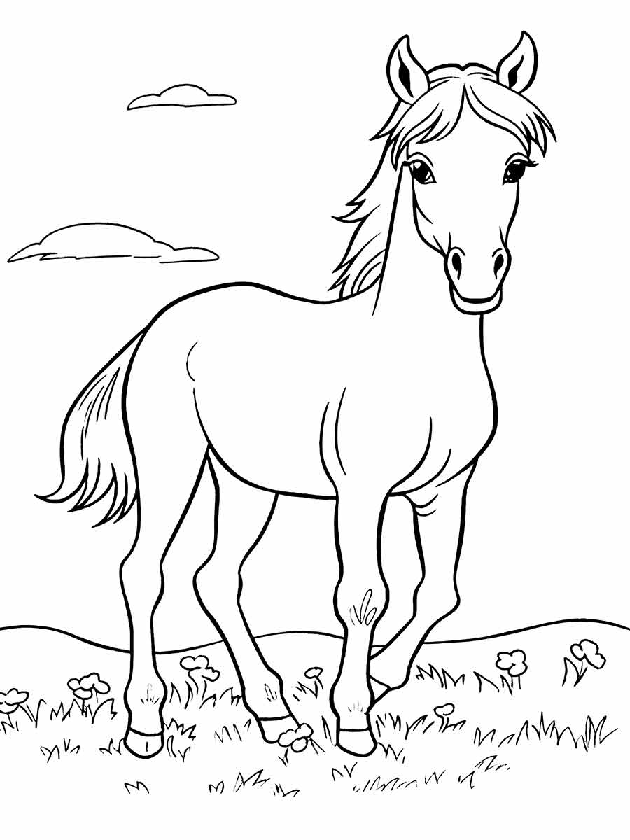 Horse coloring page (9)