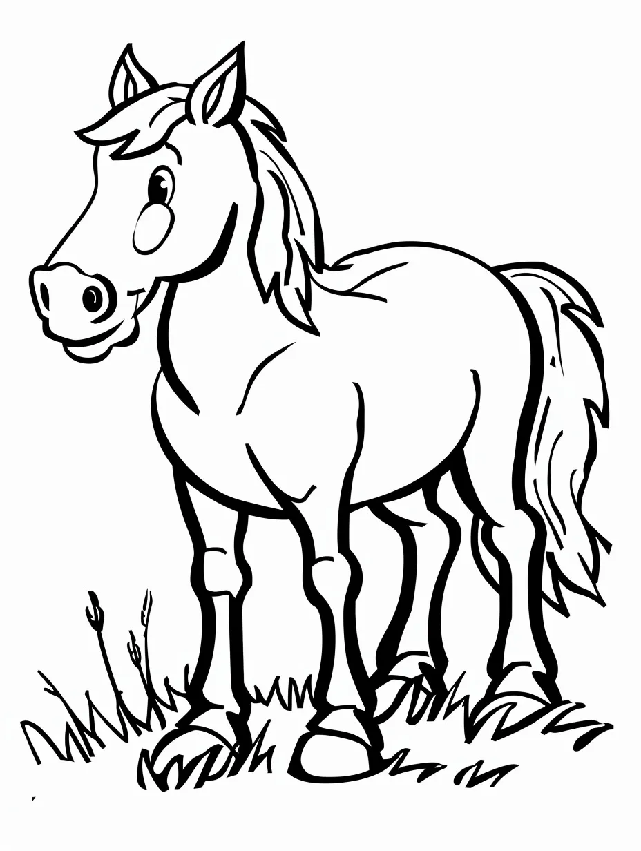 Horse coloring page (9)