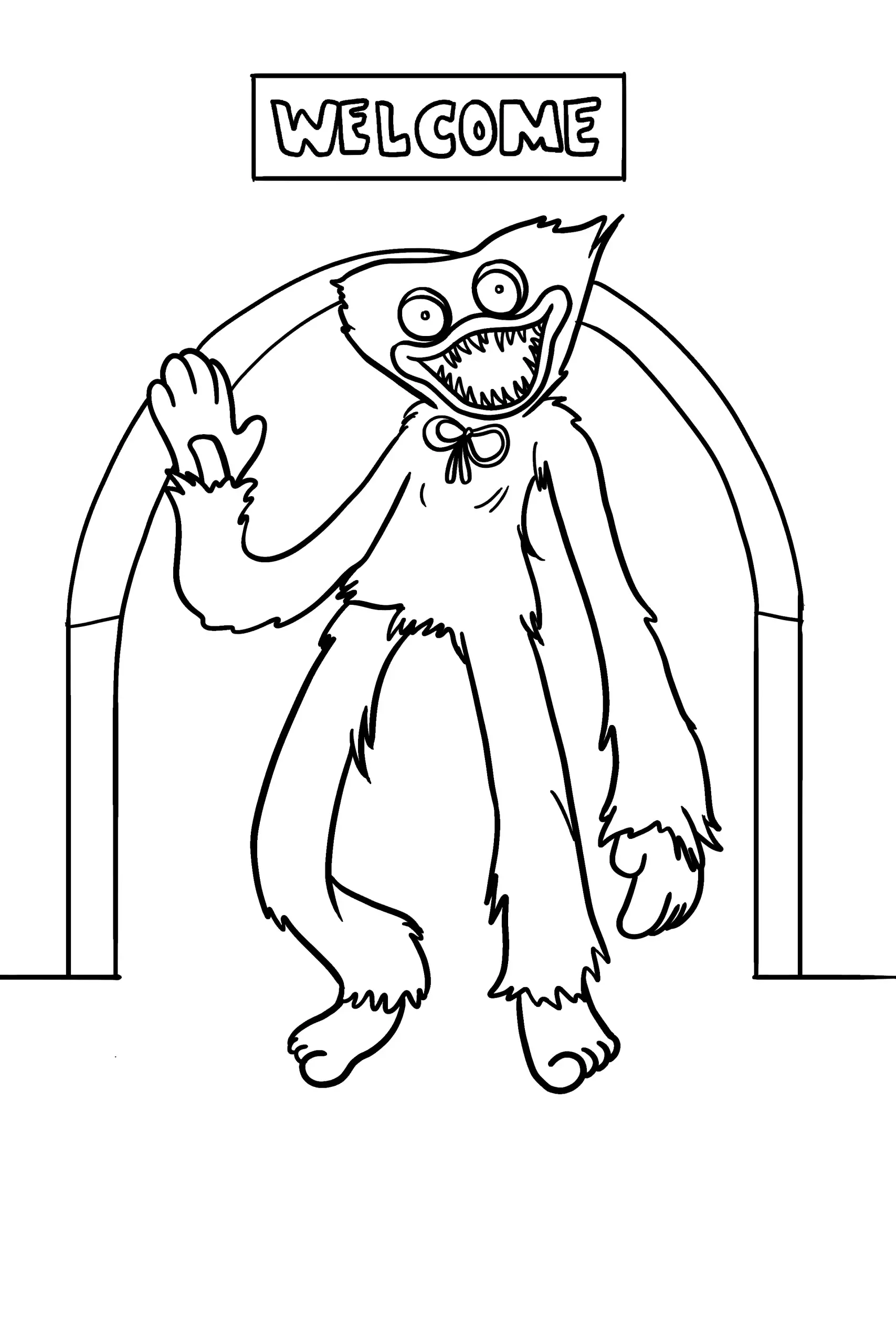 Huggy Wuggy coloring page (9)