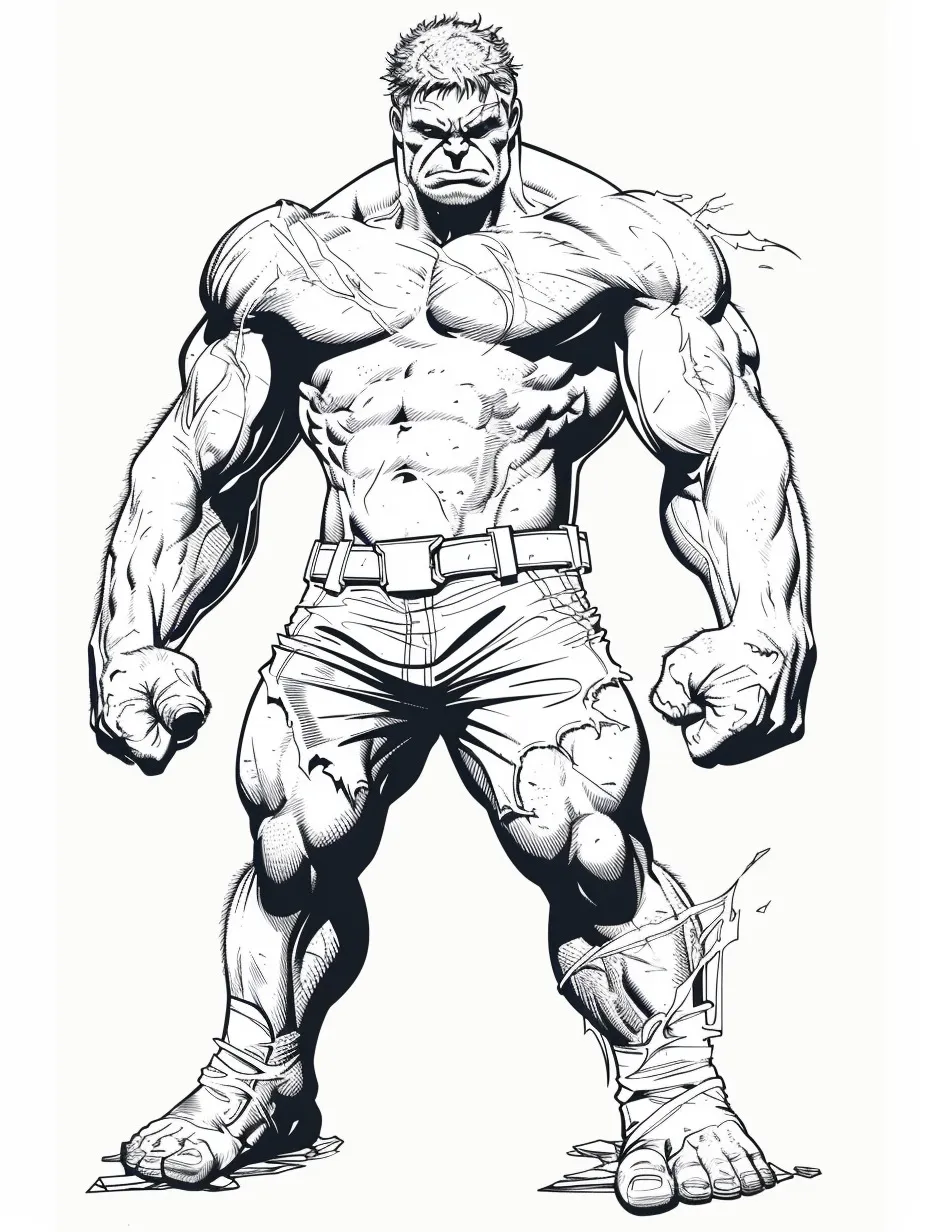 Hulk coloring page (2)