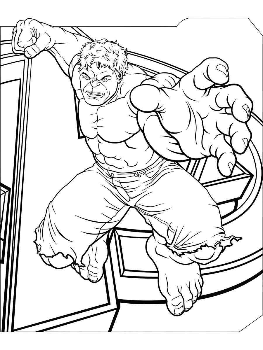 Hulk coloring page (3)