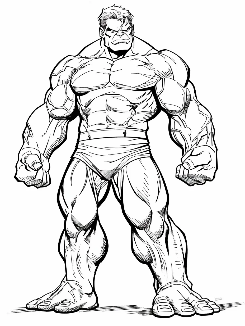 Hulk coloring page (3)