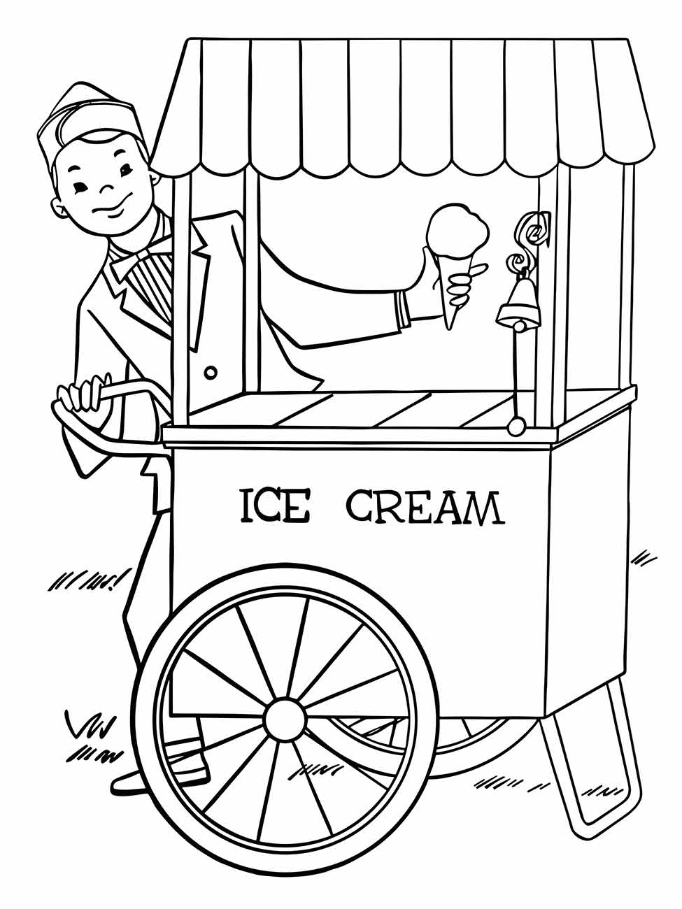 Ice Cream coloring page (1)