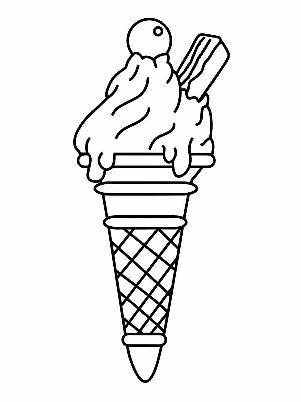 Ice Cream coloring page (20)