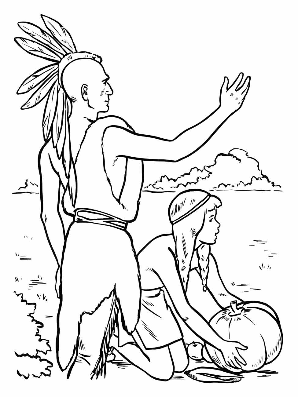 Indigenous coloring page (10)