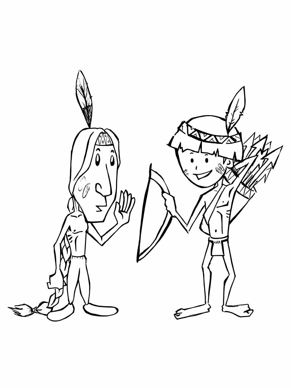 Indigenous coloring page (11)