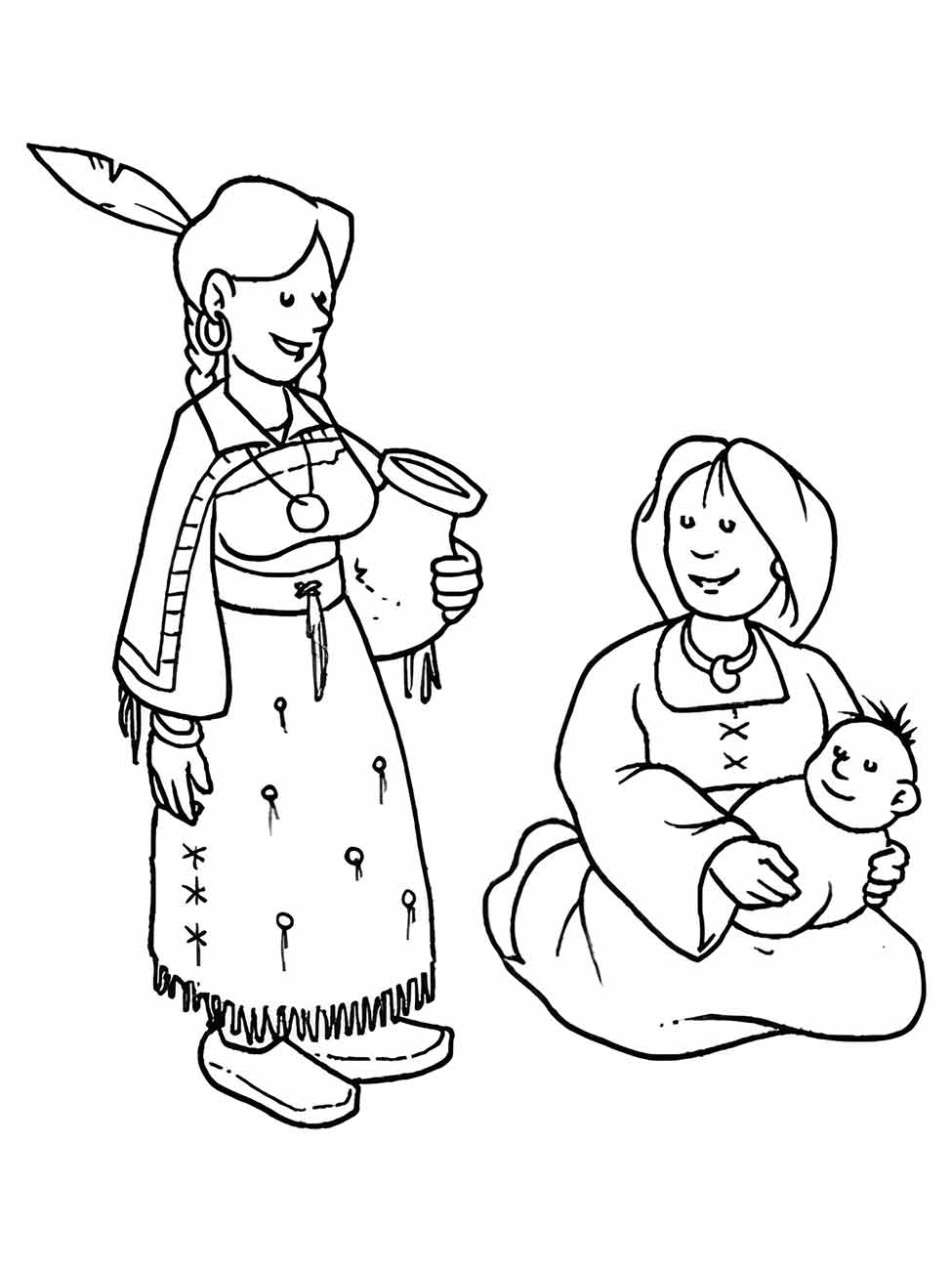 Indigenous coloring page (15)