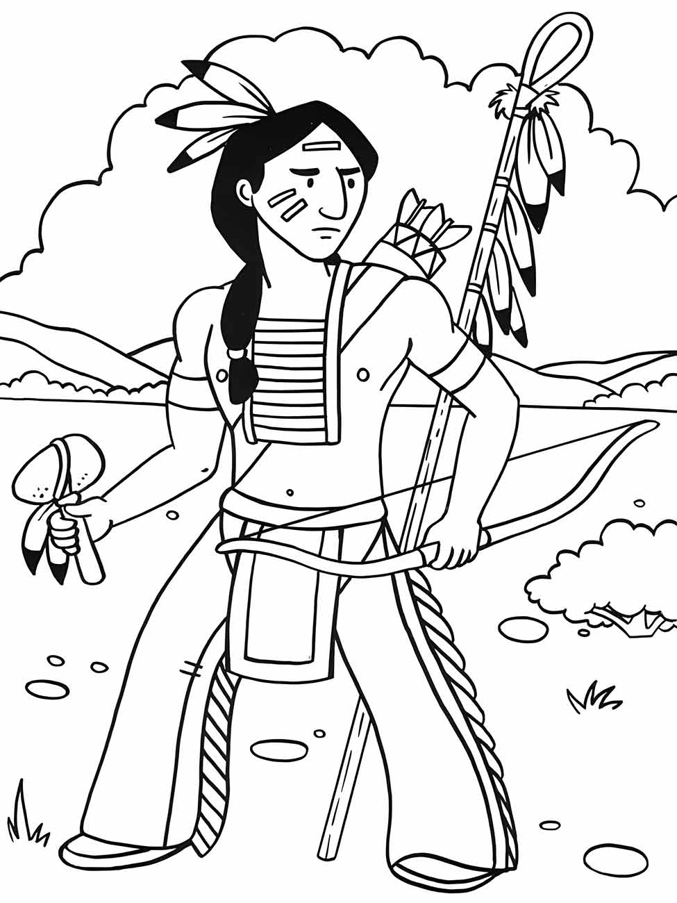 Indigenous coloring page (17)